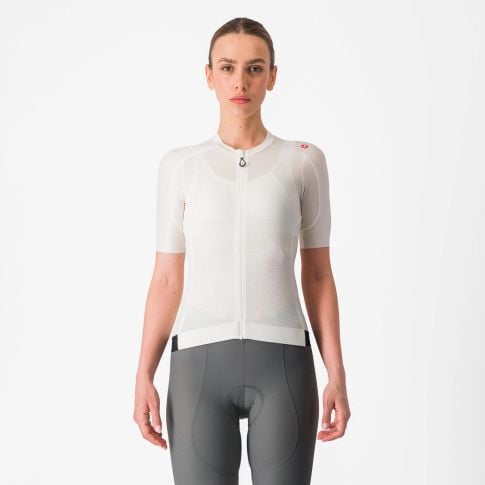 Castelli Espresso dames wielershirt korte mouw - Ivory/Dark grey