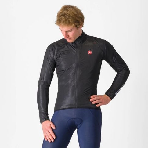 Castelli Squall Shell regenjack - Light black/Silver grey