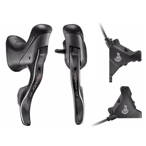 Campagnolo Record Ergopower disc shifterset incl. remklauwen - 2x12sp