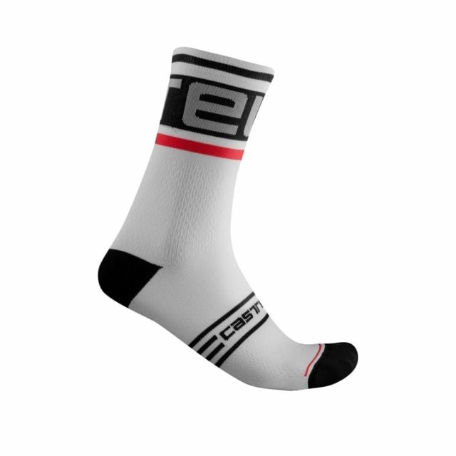 Castelli Prologo 15 fietssokken - Black/White- S/M