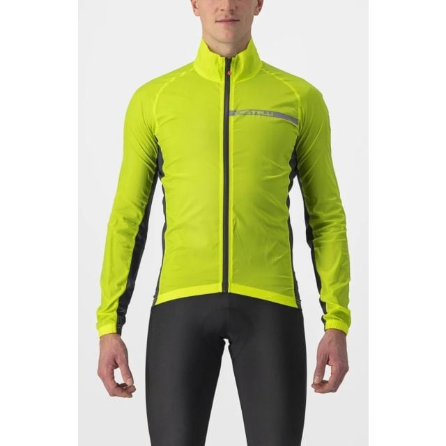 Castelli Squadra Stretch wielerjack - Electric lime/Dark grey - M