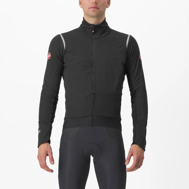 Castelli Alpha Doppio RoS wielerjack - Light black/Silver reflex - 2XL