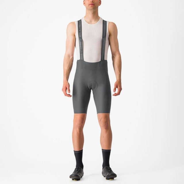 Castelli Espresso koersbroek met bretels - Gunmetal grey - 3XL