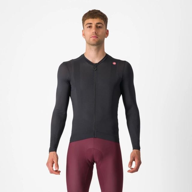 Castelli Espresso wielershirt lange mouw - Light black/Dark grey - M