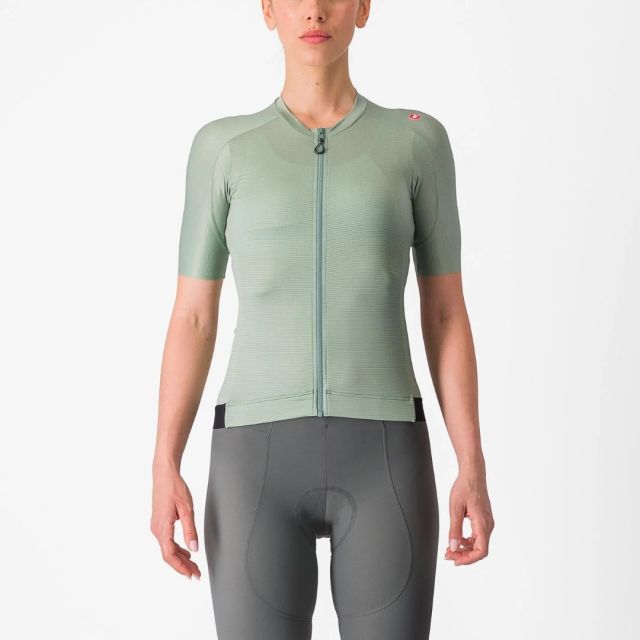 Castelli Espresso dames wielershirt korte mouw - Defender green/Dark green - XL