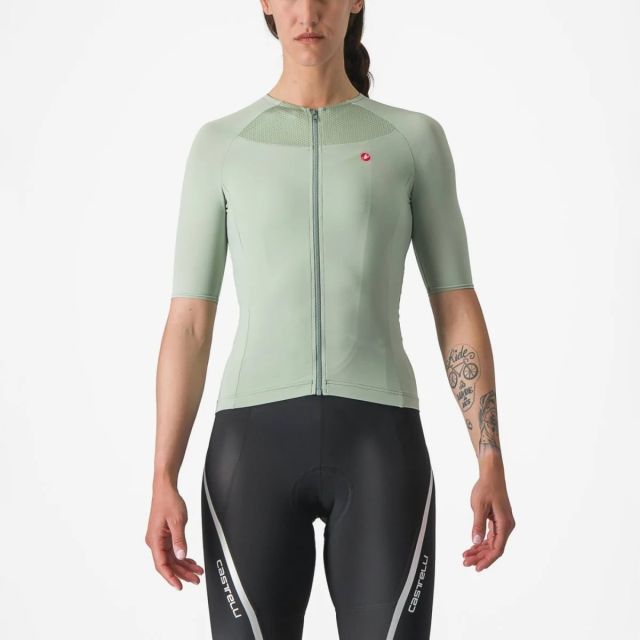 Castelli Velocissima 2 dames wielershirt korte mouw - Defender green/Twilight blue - S