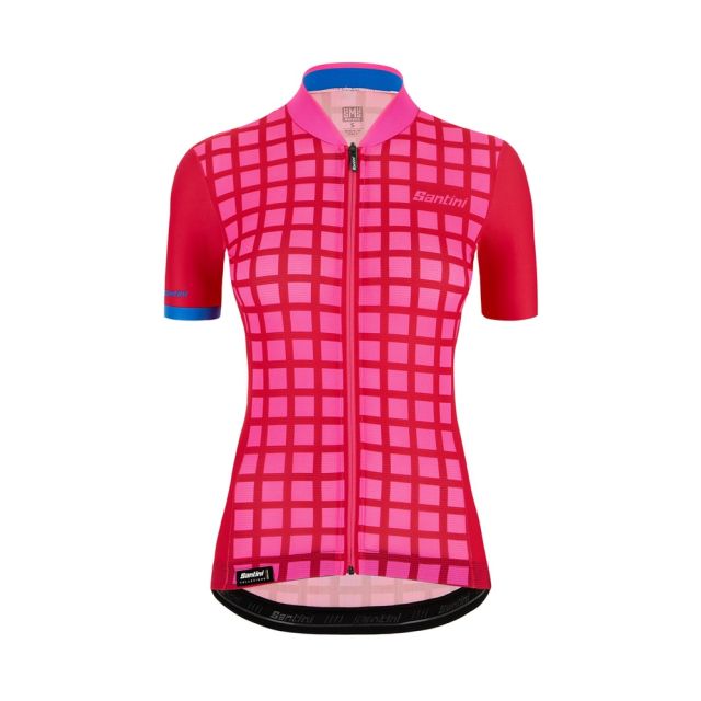 Santini Sleek Grido dames wielershirt korte mouw-Camelia roze-S