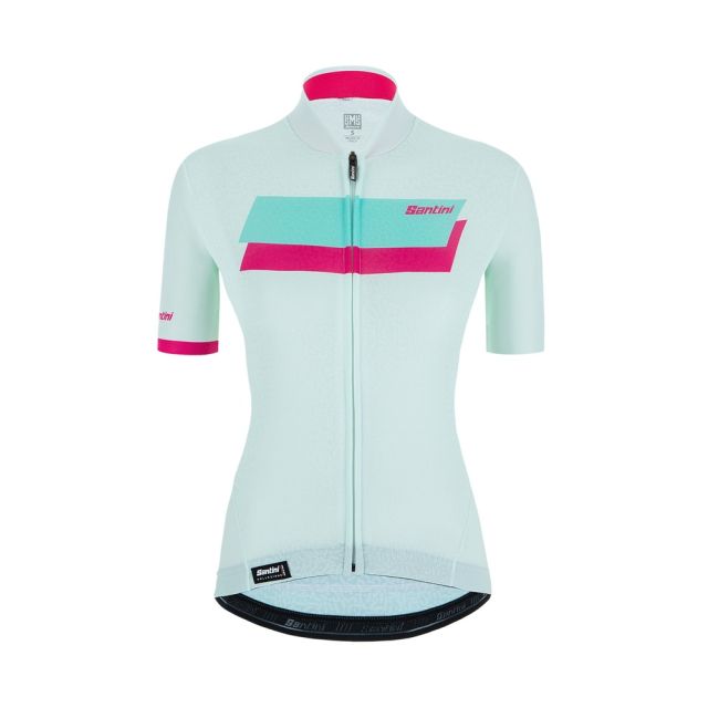 Santini Karma Sassi dames wielershirt korte mouw-Dewy groen-L