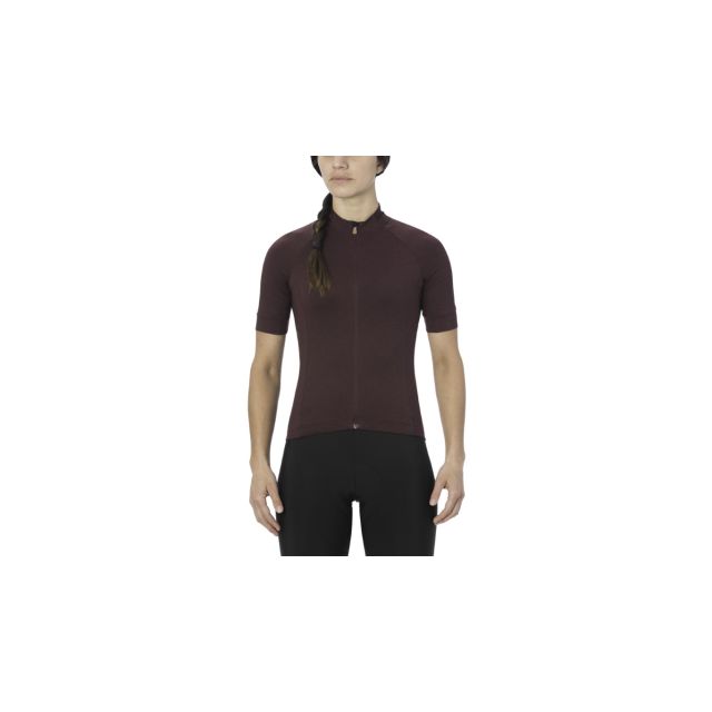 Giro New Road dames wielershirt korte mouw-Ox blood heather-L