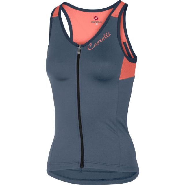 Castelli Solare dames top-Blauw-S