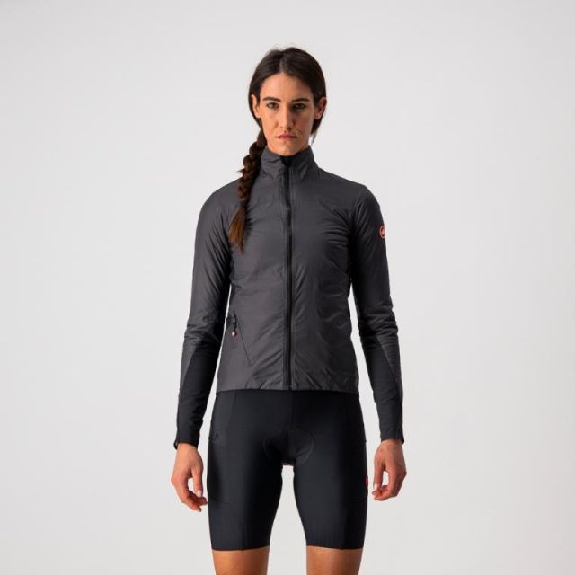 Castelli Unlimited Puffy dames wielerjack - Dark grey/Black-light grey - L