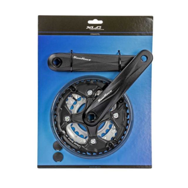 XLC Sunrace MTB -1mm crankset - Zwart/Zilver - 170mm - 42x34x24T