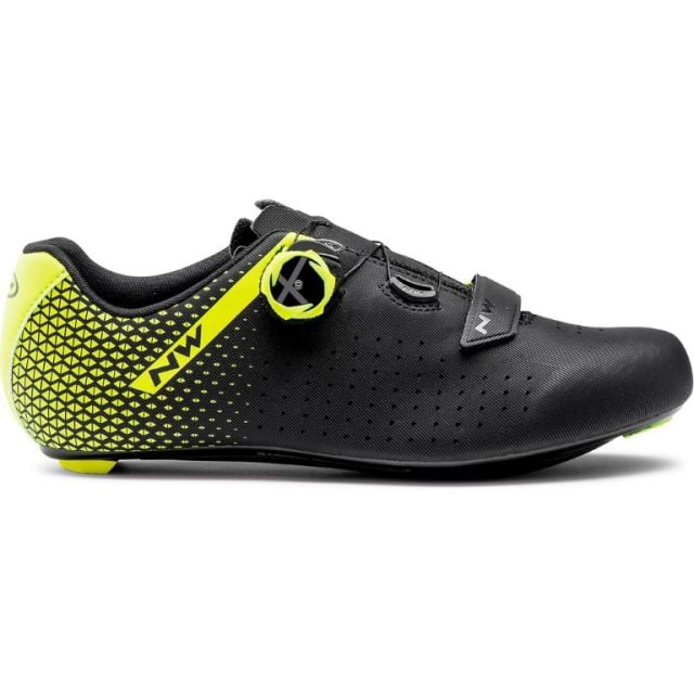 Northwave Core Plus 2 wielrenschoenen - Black/Yellow fluo - 46