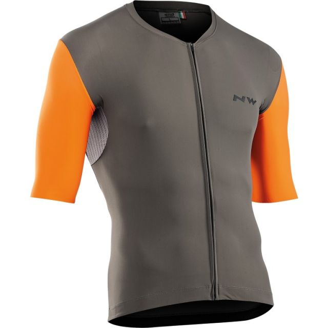 Northwave Extreme wielershirt korte mouw-Dusty olijf-Oranje-XL