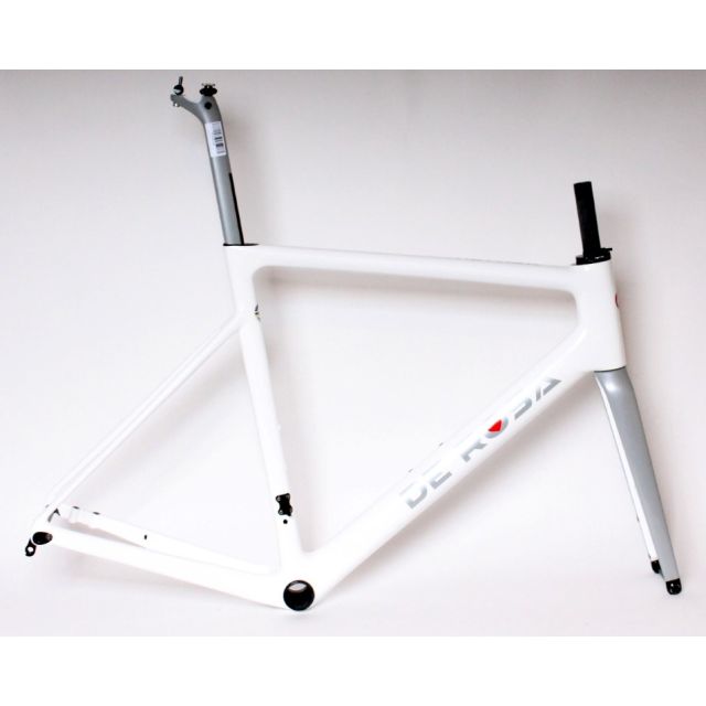 De Rosa Merak disc frameset - Wit/Zilver - 58cm