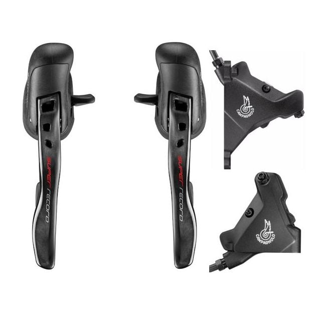 Campagnolo Super Record Ergopower disc shifterset incl. remklauwen - 2x12sp