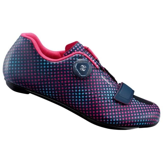 Shimano RP501 dames wielrenschoenen - Navy dot