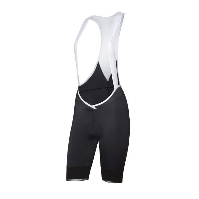 Zero RH+ Volata dames koersbroek met bretels-Zwart-Wit-Reflex-L